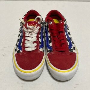 Vans “Brighton” Off The Wall PRO Men’s 7 Low Red Suede Skateboarding Shoes